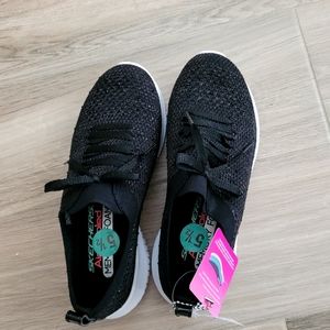 Sketches air cooled memory foam slip on sparkle sneakers